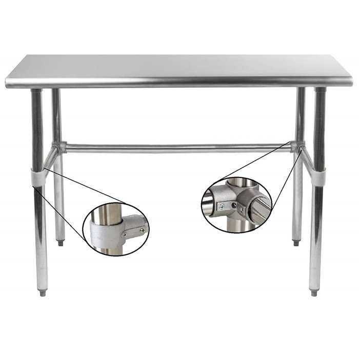Amgood Stainless Steel Open Base Work Table & Reviews Wayfair